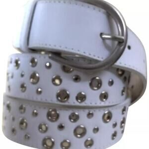 Donald J. Pliner Red Leather multi-buckle belt 1990s Vintage Donald J Pliner Leather Belts Selected by  main image 2